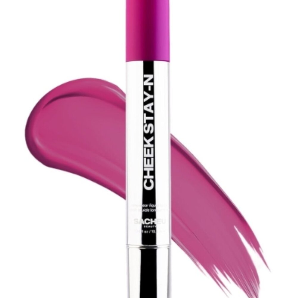 Sacheu Cheek STAY-N Liquid Blush for Cheeks — Color I'm Bold, Pink Berry